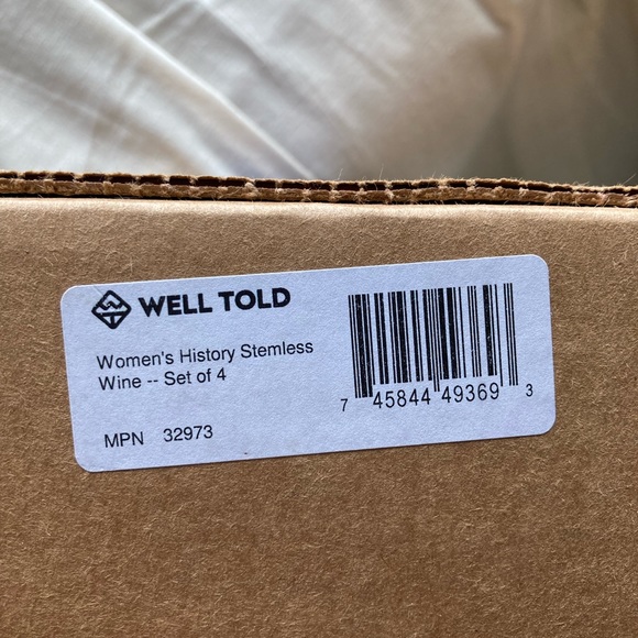 Wine Glasses - Well Told Stemless Wine Glass Set of 4 “Women’s History” - Picture 10 of 15